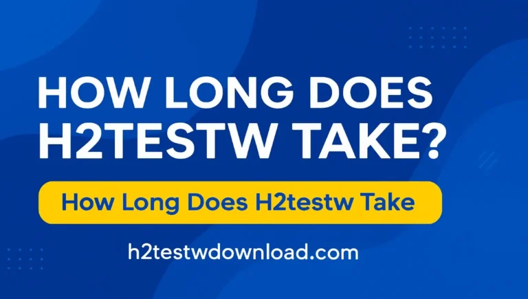 How Long Does H2testw Take